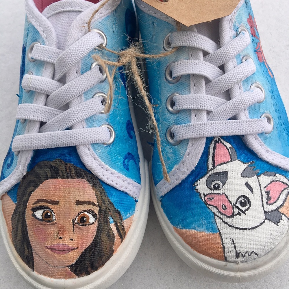 Handpainted MOANA Shoes for toddler kids